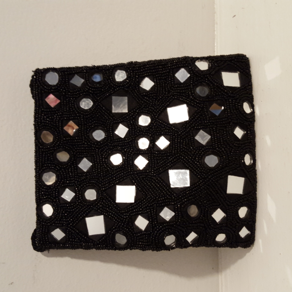 NEW. Mirrored evening bag